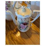 Decorative Porcelain Coffee Pot with Pink Roses