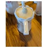 Decorative Porcelain Coffee Pot with Pink Roses