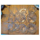 Crystal Etched Floral Drinking Glasses Set of 9