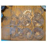 Crystal Etched Floral Drinking Glasses Set of 9