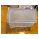 Antique Frosted Luddens Cough Drops Log Cabin