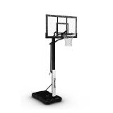 Spalding 60-Inch Portable Basketball Hoop with Acrylic Backboard, Screw Jack Lift & Arena Slam Rim-Outdoor Play - Retail: $449