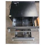 SIMZLIFE23.5 in. 5 cu. ft. 160 Can Built-In and Standard Double Drawer Beverage Refrigerator in Silver with Frost-Free - Retail: $989