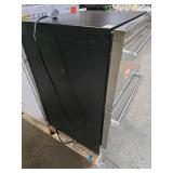 SIMZLIFE23.5 in. 5 cu. ft. 160 Can Built-In and Standard Double Drawer Beverage Refrigerator in Silver with Frost-Free - Retail: $989