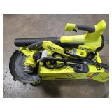 RYOBIONE+ 18V Cordless Battery String Trimmer/Edger and Jet Fan Blower Combo Kit (2-Tools) with 4.0 Ah Battery and Charger - Retail: $219