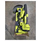 RYOBIONE+ 18V Cordless Battery String Trimmer/Edger and Jet Fan Blower Combo Kit (2-Tools) with 4.0 Ah Battery and Charger - Retail: $219