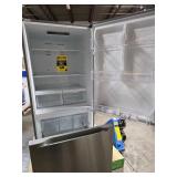 Vissani30 in. 18.7 cu. ft. Bottom Freezer Refrigerator in Fingerprint Resistant Stainless Steel, Garage Ready DAMAGED (See Pictures and Description) - Retail: $969