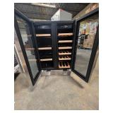 Velivi24 in.Dual Zone 18-Wine Bottles and 88-Can Built-In and Freestanding with French Door Beverage Cooler in Stainless Steel - Retail: $862
