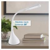 OttLite Creative Curves LED Desk Lamp with Adjustable Neck - Dimmable with 4 Brightness Settings & Energy Efficient Natural Daylight LEDs for Home Office, Computer Desk, & Dorms