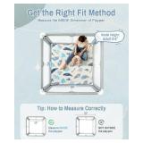 Baby Play Mat 50'x50', Non-Slip Baby Mat for Floor, Soft Thicker, Portable Playmat, Crawling Mat for Babies, Toddlers & Infants to Play and Learn(Earth Beigewhite Tones)