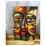 Color Art People Theme Abstract People Vintage Art Poster Wall Art Canvas Print Picture Home Bedroom Decor Present Frameless and Framed (16 24inch Framed)