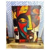 Color Art People Theme Abstract People Vintage Art Poster Wall Art Canvas Print Picture Home Bedroom Decor Present Frameless and Framed (16 24inch Framed)