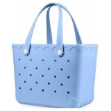 X-Large Rubber Tote Beach Bag for Women | Medium Durable Rubber Bag Waterproof Washable Versatile Tote Bags