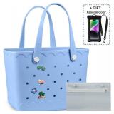 X-Large Rubber Tote Beach Bag for Women | Medium Durable Rubber Bag Waterproof Washable Versatile Tote Bags