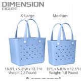 X-Large Rubber Tote Beach Bag for Women | Medium Durable Rubber Bag Waterproof Washable Versatile Tote Bags