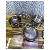 Retails for $130! Stainless Steel Cookware Set,Tir-Ply Pots and Pans Set,10 Pcs Stainless Steel Induction Kitchen Cookware Sets,PFOA Free, Frying Pans,Saucepans,Saute Pan & Stock Pot,Compatible with A