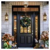 Retails for $109! Milaii 17' H Copper Brass Outdoor Wall Light Exterior Lantern Gold Light Fixtures Outside Porch Lights IP65 Waterproof Paito Wall Mount Lighting for House