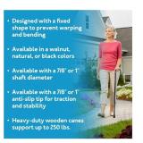 Carex Wooden Walking Cane, Round Handle Wood Cane with Natural Ash Finish and Rubber Tip, Traditional Style Walking Stick for Men and Women, 36 Inch Height, 7/8 Inch Diameter Natural Ash Finish