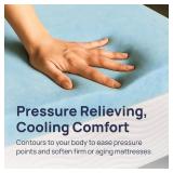 Sure2Sleep Gel Swirl Memory Foam Mattress Topper - 2 Inch, Pressure Relieving, Cooling Comfort - Made in The USA & CertiPUR-US Certified - Softens Firm Beds and Extends Mattress Life - Twin XL Size