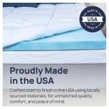 Sure2Sleep Gel Swirl Memory Foam Mattress Topper - 2 Inch, Pressure Relieving, Cooling Comfort - Made in The USA & CertiPUR-US Certified - Softens Firm Beds and Extends Mattress Life - Twin XL Size