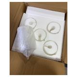 Licperron 5-Light Pendant Light Fixtures with Clear Glass Shades, Black Adjustable Kitchen Island Hanging Ceiling Light Fixtures, Modern Pendant Lighting E26 Base for Dining Room, Hallway, Living Room