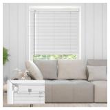 No Drill No Tool 1' Vinyl Mini Blinds, Light Filtering Horizontal Window Blinds & Shades, Cordless Blinds for Windows, 21' W X 64' H, White