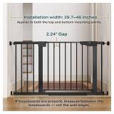 Cumbor 29.7-46' Baby Gate for Stairs, Mom's Choice Awards Winner-Auto Close Dog Gate for The House, Gifts for Mom, Easy Install Pressure Mounted Pet Gates for Doorways, Black