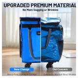 (Medium) Fanwoli Reusable Grocery Bag on Wheels with Upgraded Wrinkle-Resistant Fabric | Enhanced Stability Wheels & Extended Handle | Foldable Shopping Trolley for Laundry, Carries Up to 66 L