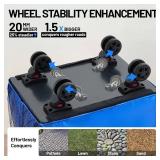 (Medium) Fanwoli Reusable Grocery Bag on Wheels with Upgraded Wrinkle-Resistant Fabric | Enhanced Stability Wheels & Extended Handle | Foldable Shopping Trolley for Laundry, Carries Up to 66 L