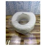 HealthSmart Enhanced Comfort 5' Raised (Round) Toilet Seat Risers for Seniors 5 Slip Resistant Pads FSA/HSA Eligible Padded Toilet Seat Elevation 15.7 x 15.2 x 6.1