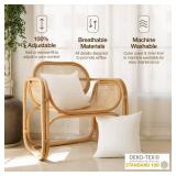 Coop Home Goods Essence Adjustable Throw Pillow Inserts 24x24, Set of 2, Adjustable Down Alternative Cushions for Couch, Bed, or Chair, Decorative Square Pillows for Living Room, Oeko-Tex Certified