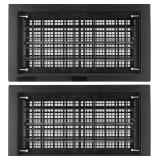 8' x 16' Automatic Foundation Vent for Ventilating Crawl Space Replacement Auto Air Vent, Black, 2 Pack