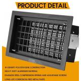 8' x 16' Automatic Foundation Vent for Ventilating Crawl Space Replacement Auto Air Vent, Black, 2 Pack