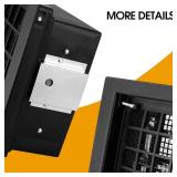 8' x 16' Automatic Foundation Vent for Ventilating Crawl Space Replacement Auto Air Vent, Black, 2 Pack