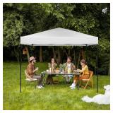 10 10 Canopy Replacement Top, Pop Up Canopy Replacement Tent Cover for Straight Leg Frame, Waterproof Canopy Top Cover for Garden Patio Camping (Top Only)(Silver White)