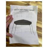 10 10 Canopy Replacement Top, Pop Up Canopy Replacement Tent Cover for Straight Leg Frame, Waterproof Canopy Top Cover for Garden Patio Camping (Top Only)(Silver White)