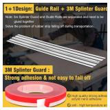Retails for $106! 110' Track Saw Guide Rail for DeWalt Track Saws, 55' x 2 Guide Rail with Connector Replacement for DeWalt DWS5022, Perfect for Woodworking and Longer Cuts, Aluminum Extruded