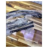 2 Set Wall Hay Feeder with Net Corner Hay Rack Black Corner Hay Feeder Frame with Slow Feed Hay Net for Horses Goat