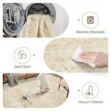 Retails for $120! Washable Area Rug 8x10, Large Soft Rugs for Living Room Vintage Beige 8x10 Area Rugs for Bedroom Dining Room Floral Non-Slip Thin Rug