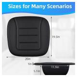 KAYI Car Seat Cushion, Comfort Memory Foam Car Cushions for Driving, Breathable Leather Surface with Anti Slip Rubber Bottom, Seat Cushion for Car and Office Chair (1 Pack, Black)