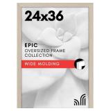 Americanflat 24x36 Poster Frame with Polished Plexiglass - Wide Picture Frames Made of Engineered Wood for Vertical or Horizontal Wall Display - Epic Collection - Driftwood
