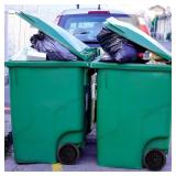 Homoyoyo Garbage Can Wheels Replacement Set Outdoor Trash Bin Castors with Hollow Shaft Universal Fit Plastic Rubber Accessories for Easy Maneuvering (1.2 * 7.2IN Rubber Wheels*2+18.90in Hollow Axle)