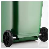 Homoyoyo Garbage Can Wheels Replacement Set Outdoor Trash Bin Castors with Hollow Shaft Universal Fit Plastic Rubber Accessories for Easy Maneuvering (1.2 * 7.2IN Rubber Wheels*2+18.90in Hollow Axle)