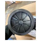 Homoyoyo Garbage Can Wheels Replacement Set Outdoor Trash Bin Castors with Hollow Shaft Universal Fit Plastic Rubber Accessories for Easy Maneuvering (1.2 * 7.2IN Rubber Wheels*2+18.90in Hollow Axle)