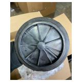 Homoyoyo Garbage Can Wheels Replacement Set Outdoor Trash Bin Castors with Hollow Shaft Universal Fit Plastic Rubber Accessories for Easy Maneuvering (1.2 * 7.2IN Rubber Wheels*2+18.90in Hollow Axle)