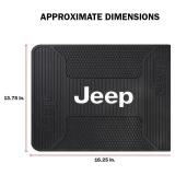 Plasticolor 001222R01 Jeep Elite Style Rear Seat Floor Utility Mat for Car Truck or SUV, 16.75' L X 13.75' W , Black