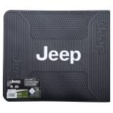 Plasticolor 001222R01 Jeep Elite Style Rear Seat Floor Utility Mat for Car Truck or SUV, 16.75' L X 13.75' W , Black