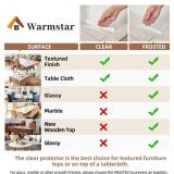 Warmstar Clear Table Cover Protector 36 x 60 Inch,1.5mm Thick Plastic Table Cover Rectangle,PVC Clear Table Protector,Desk Protector Mat for Kitchen, Dresser, Writing Desk Dining Room Table