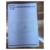 Homhedy Cat Litter Box Enclosure, Wooden Cat Washroom Furniture with Barn Door, Pet House, Fit Most of Litter Box, White