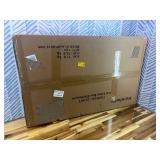 Homhedy Cat Litter Box Enclosure, Wooden Cat Washroom Furniture with Barn Door, Pet House, Fit Most of Litter Box, White